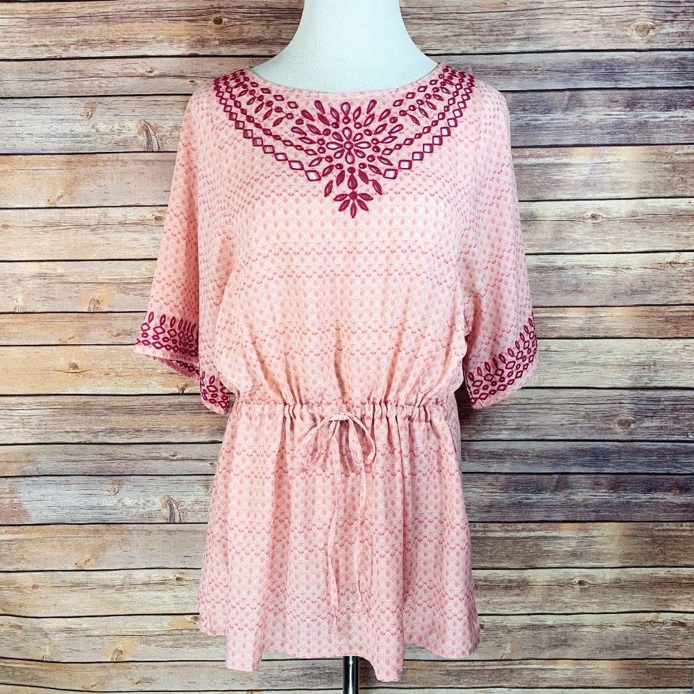 Anthropologie One September Pink Euphemia Blouse